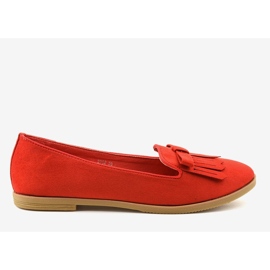 Mocassino Lordsy rosso in ecopelle scamosciata 2358 1