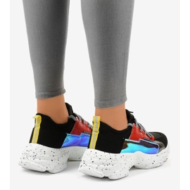 Sneakers nere decorate con HL-03 nero 1