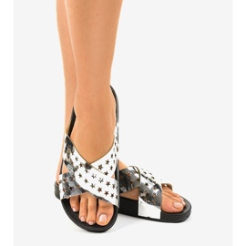 Pantofole argento con stelle D7627-3 multicolore 1