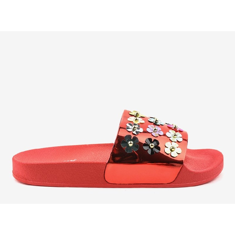 Infradito rosse con fiori D7659-4 rosso 1