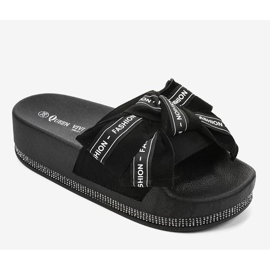 Pantofole moda casual nere 218-207 nero 1