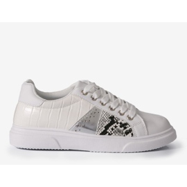 Sneakers da donna eleganti bianche BK928-9 bianco 1