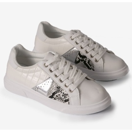 Sneakers da donna eleganti bianche BK928-9 bianca 2