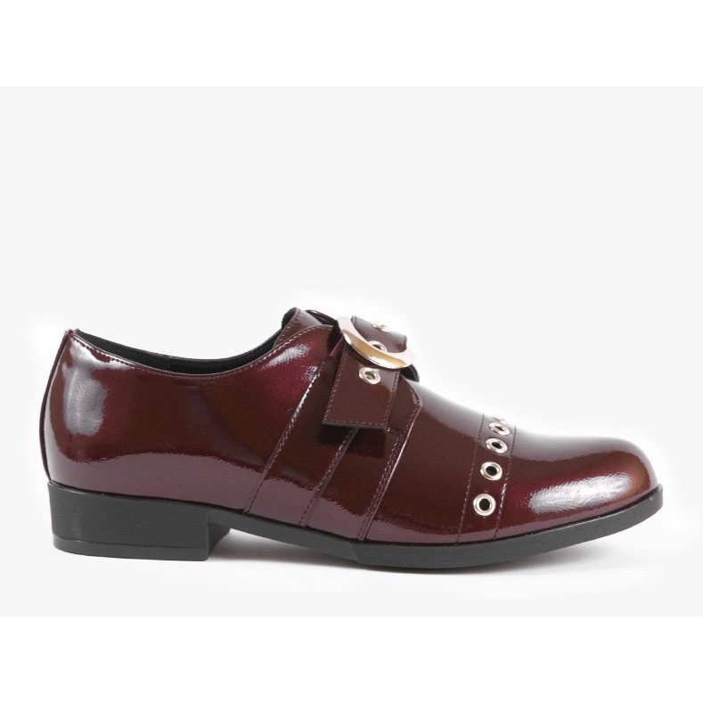 Scarpe laccate rosse con fibbia C18-6263-2 rosso 1