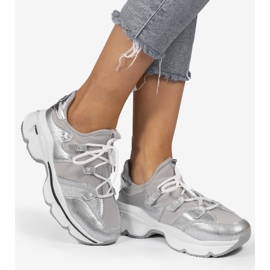 Sneakers grigie in lycra C947 grigio 1