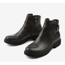 Stivali grigi piatti isolanti Woodbreath nero 1