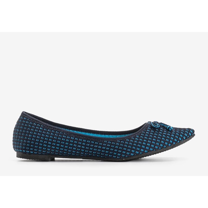 Ballerine in tessuto blu Del Amor nero 1