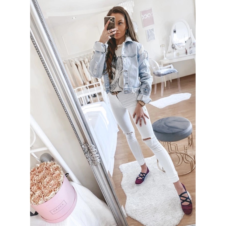 Ballerine in tessuto rosa LD8E07 blu navy 1