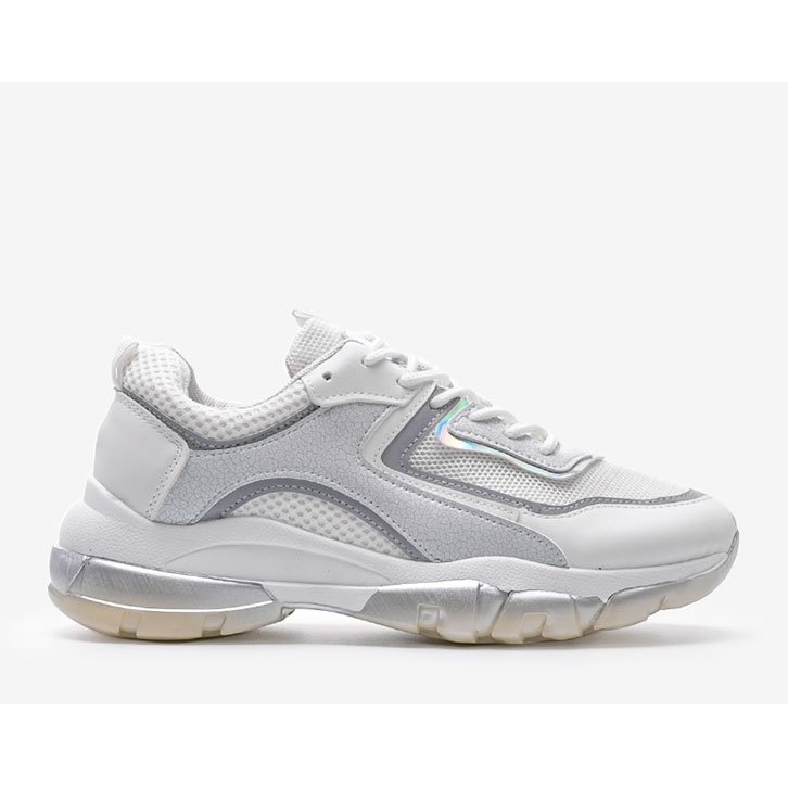 Sneakers sportive bianche 9796 bianco 1