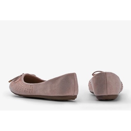 Ballerine in camoscio rosa con zirconi Larissa 1