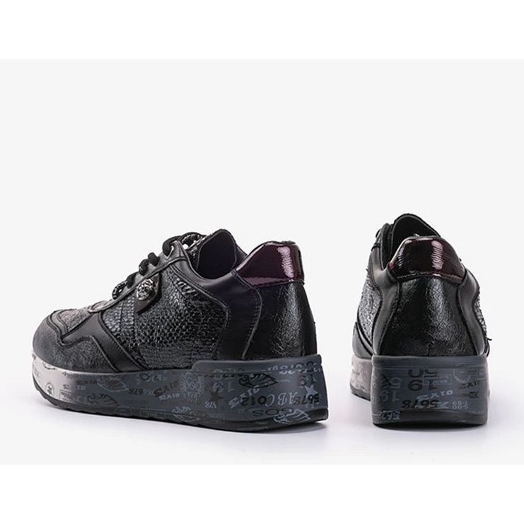 Sneakers nere con zeppa Ayanna nero 1