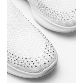 Scarpe sportive bianche con zirconi Mia bianca 1