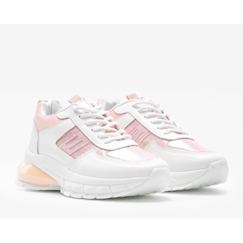 Sneakers Dana bianche e rosa bianco 1