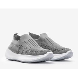Scarpe sportive grigie con zirconi Mia grigio 1