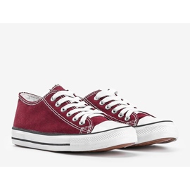 Classiche sneakers basse bordeaux Destini rosso 1