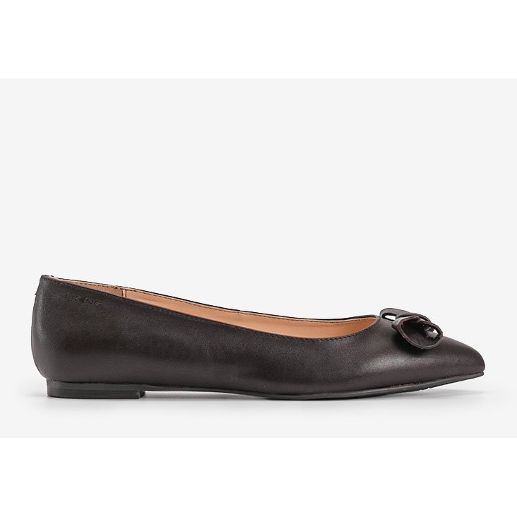 Ballerine marroni con fiocco Lisa marrone 1