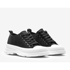 Sneakers nere su suola spessa Alyssa nero 1