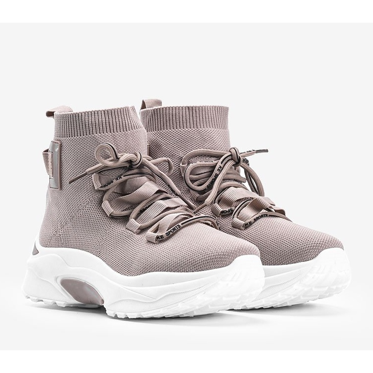 Sneakers con calzini Elisa beige 1