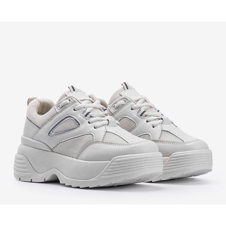 Sneakers beige con suola spessa Jaida 2