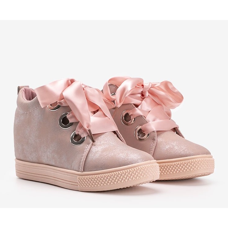 Sneaker da donna Elle rosa scintillante 1