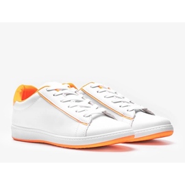 Sneakers bianche Carol da donna Neon Orange bianco 1