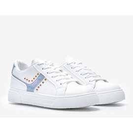 Sneakers bianche da donna Emilie blu bianco 2