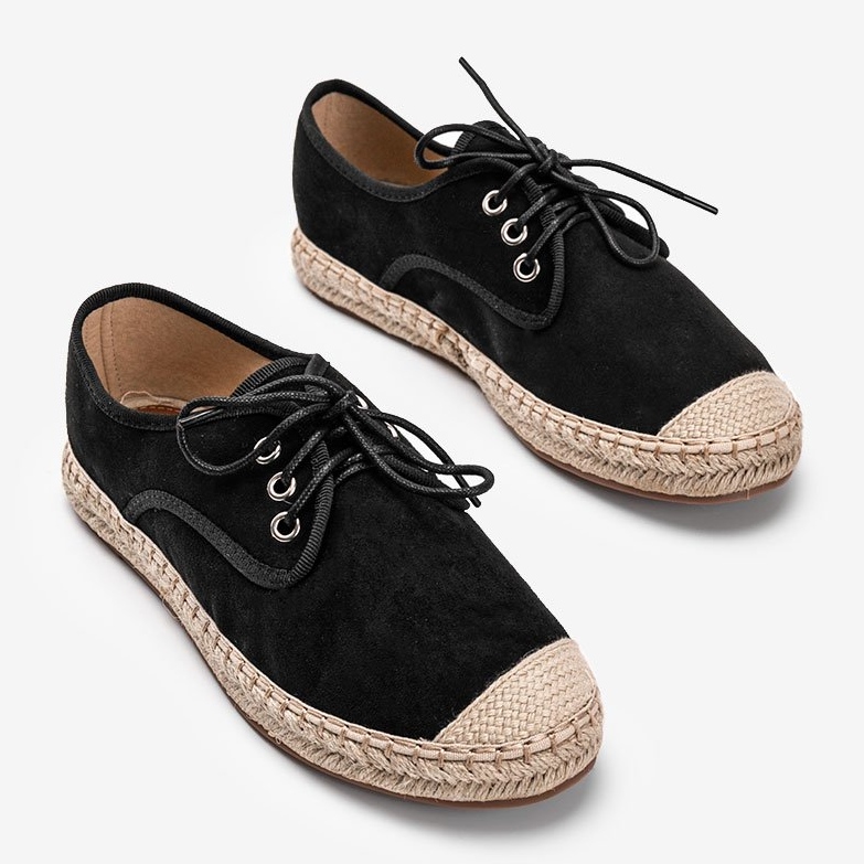 Espadrillas nere in ecopelle scamosciata Celina nero 1