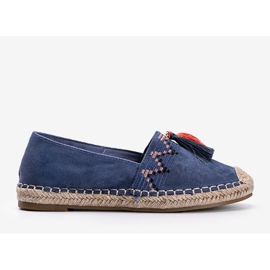Espadrillas Alyana con frange blu 1