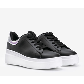 Sneakers nere con inserto olografico Lillian nero 1