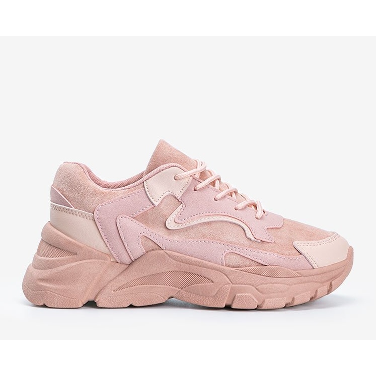 Sneaker Abbie rosa in ecopelle scamosciata 1