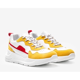 Sneakers bianche con accessori Alexia gialli bianco 1