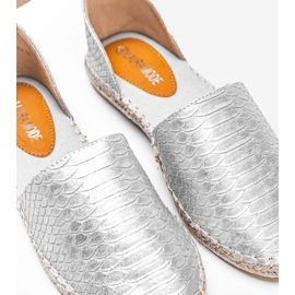 Espadrillas argentate con motivo a pelle di serpente Jordan d'argento 1