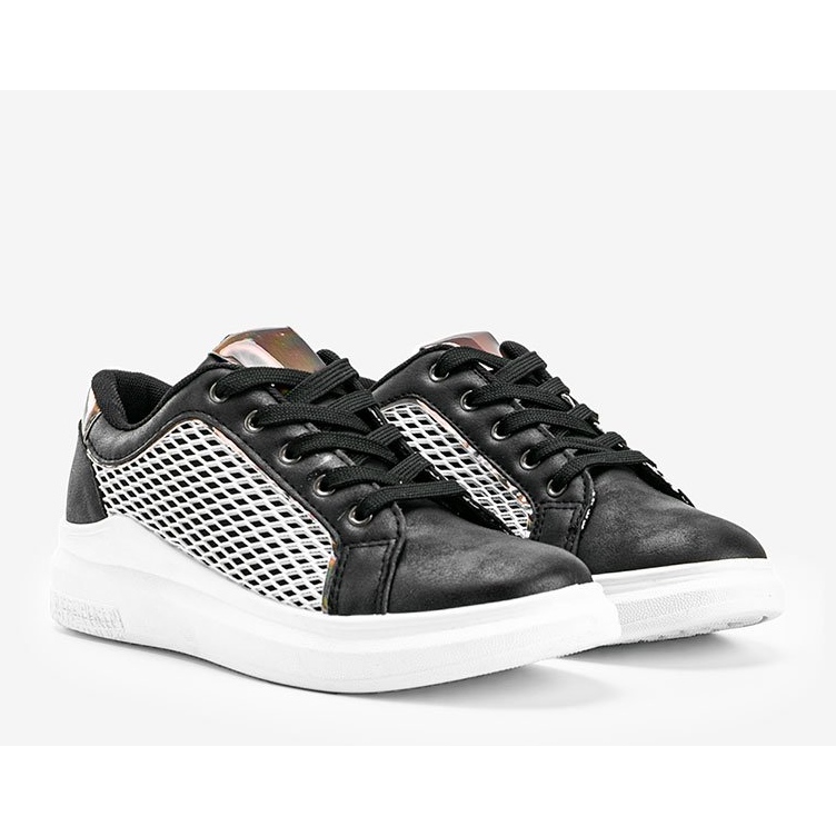 Sneakers nere con rete decorativa Kacie nero 1