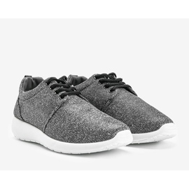 Scarpe sportive in broccato grigio di Gretchen 1