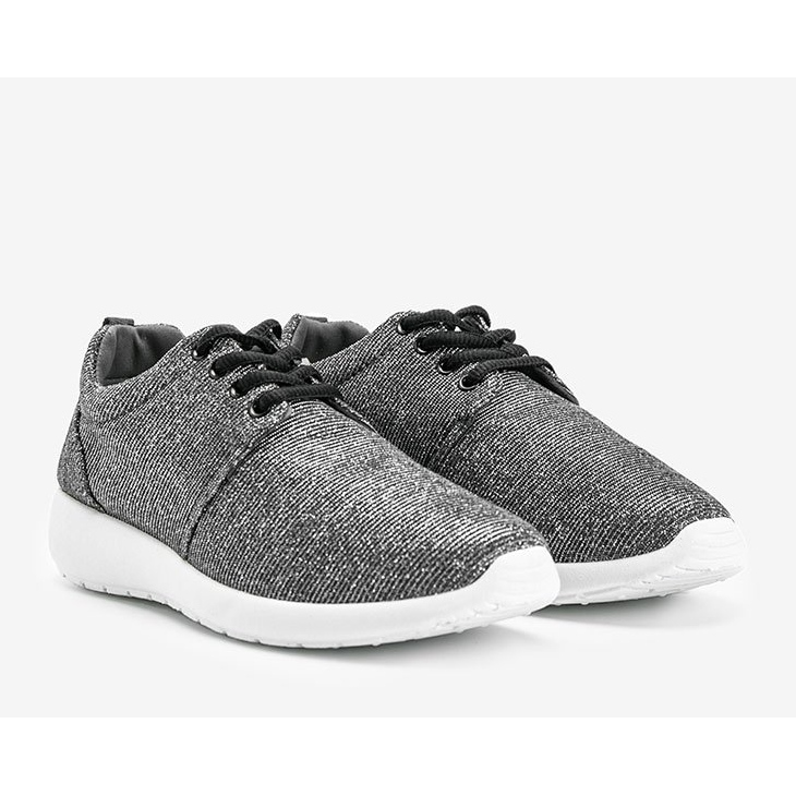 Scarpe sportive in broccato grigio di Gretchen 1