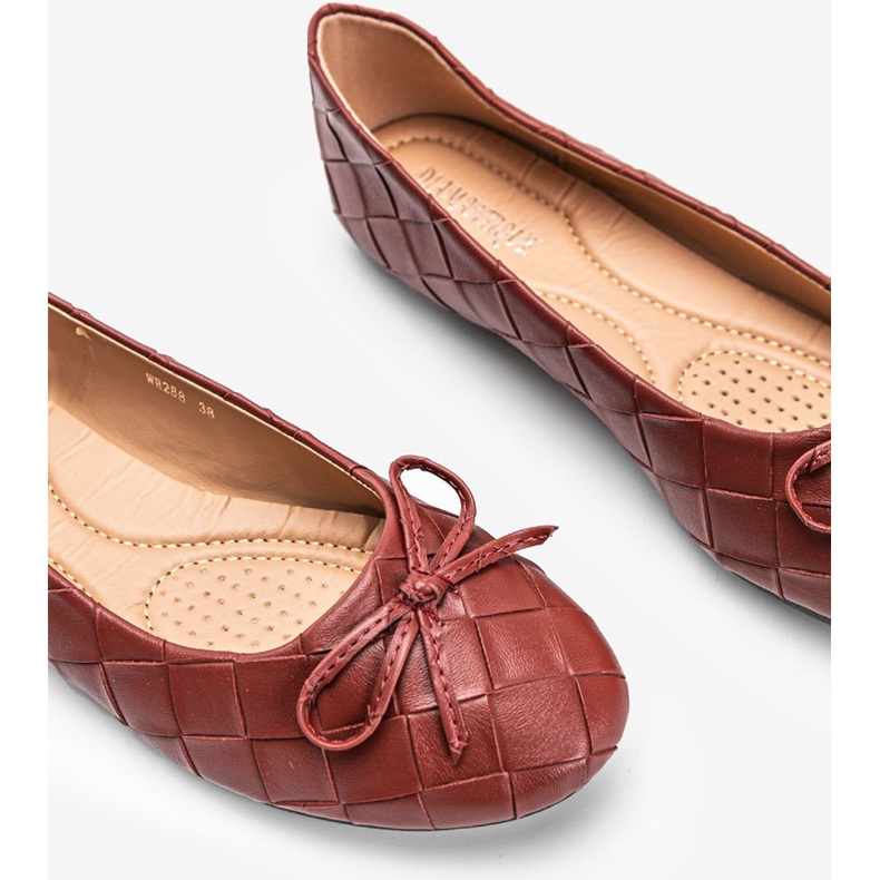 Ballerine Kaiden intrecciate rosse rosso 1
