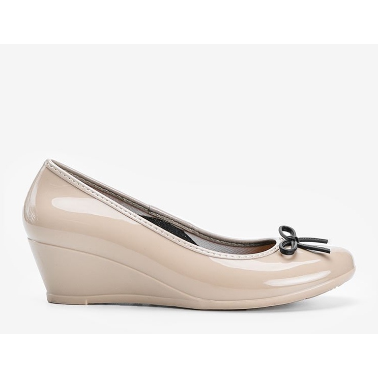 Ballerine Meliski beige sulla zeppa Garett 1