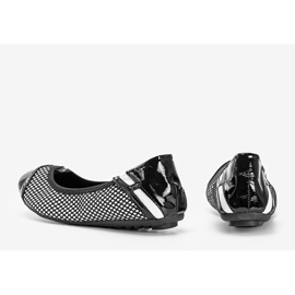 Ballerine Debbie laccate nere bianca nero 1
