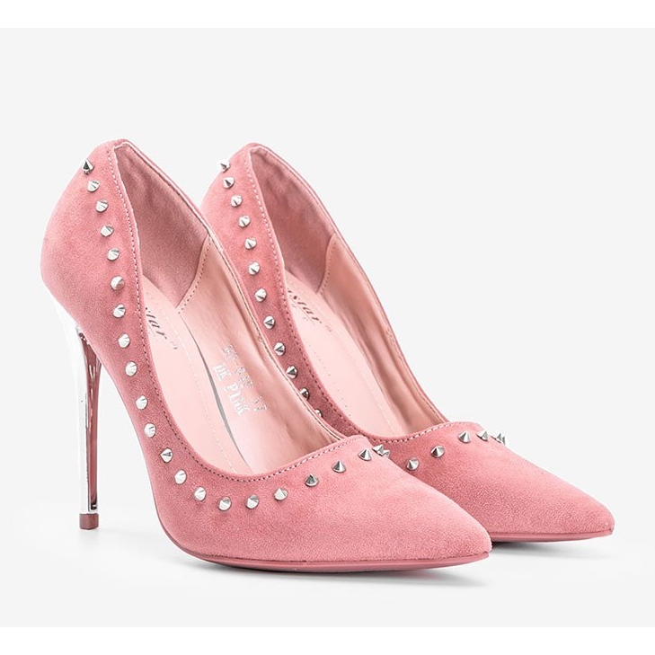 BM Tacchi alti rosa con borchie Mozzafiato 2