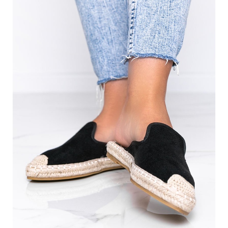 Infradito nere con frontale chiuso Kinshasa nero 1