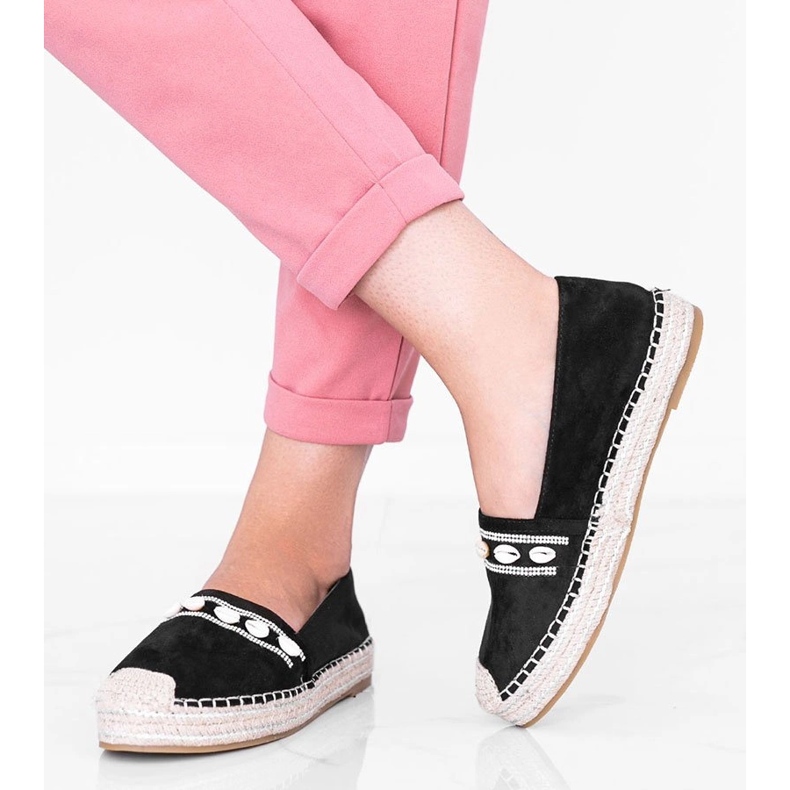 Espadrillas nere con conchiglie Sea Side nero 1