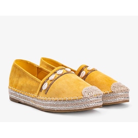 Espadrillas senape con conchiglie Sea Side giallo 1
