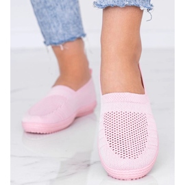 Sneakers rosa intenso Slip On traforate 1