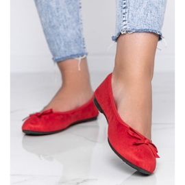 Ballerine rosse con fiocco Angelina rosso 2