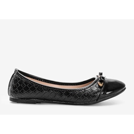 Ballerine nere con motivo Broadway intrecciato nero 1