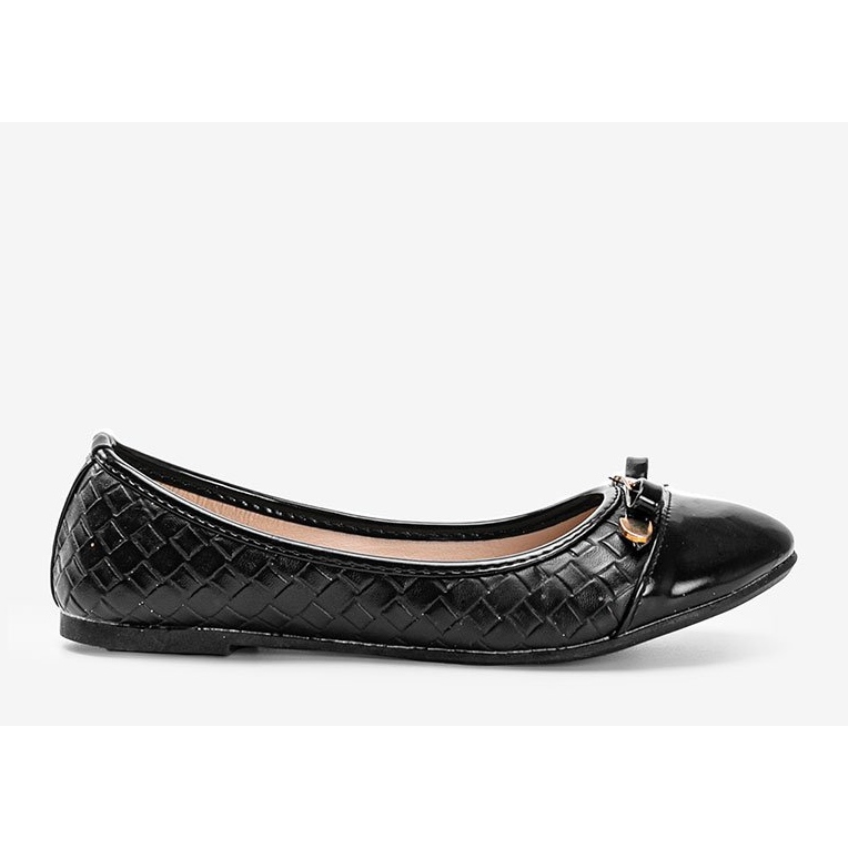 Ballerine nere con motivo Broadway intrecciato nero 1
