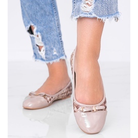 Ballerine beige con motivo Broadway intrecciato 2