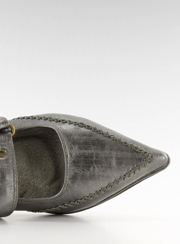 Décolleté in acciaio con fibbia 2206-1 marrone grigio 2