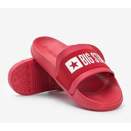 Pantofole rosse Big Star Lils da donna rosso 1