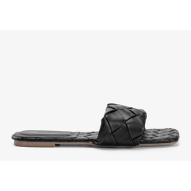 Pantofole nere intrecciate Chimmie nero 1